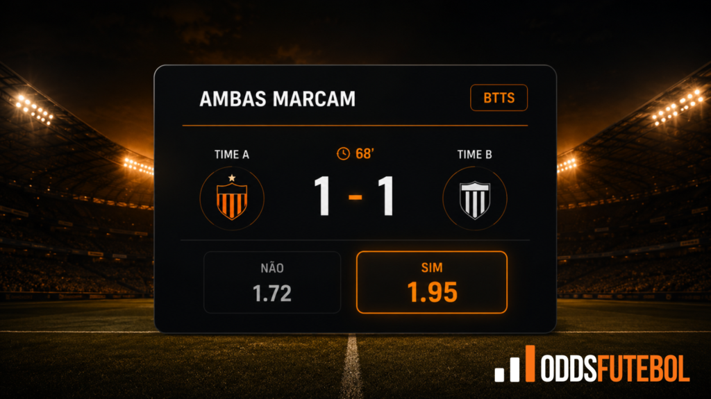 Ambas marcam no futebol e mercado BTTS em apostas esportivas