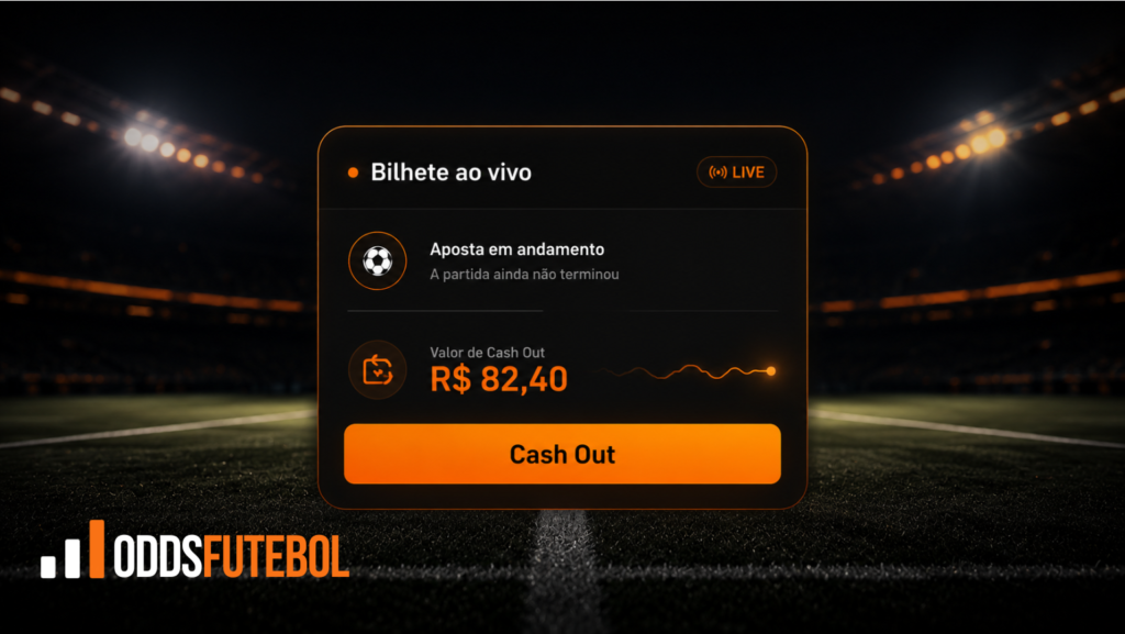 Cash out nas apostas esportivas com bilhete ao vivo no futebol