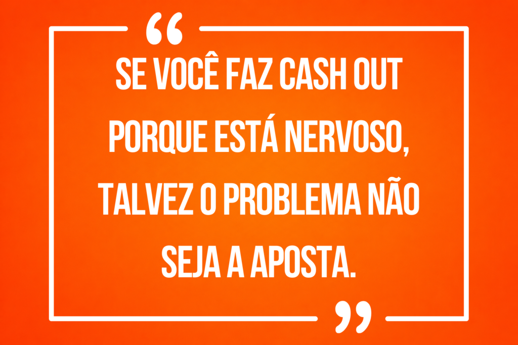 Citação OddsFutebol sobre cash out e decisão emocional nas apostas