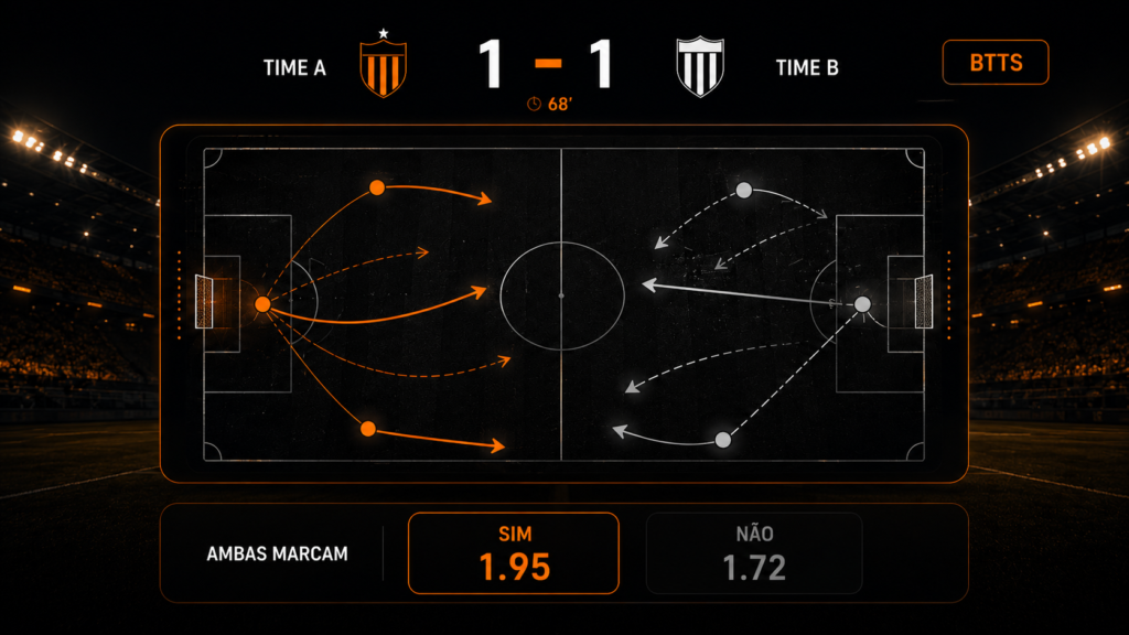 Exemplo de análise ambas marcam no futebol