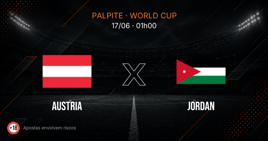 Áustria x Jordânia: Palpite e Odds — Copa 2026