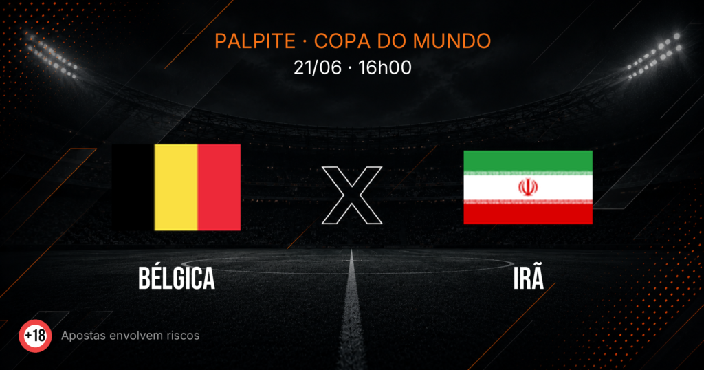 Bélgica x Irã: Palpite e Odds — Copa 2026