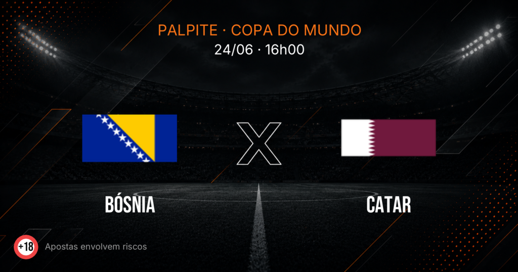 Bósnia x Catar: Palpite e Odds — Copa 2026