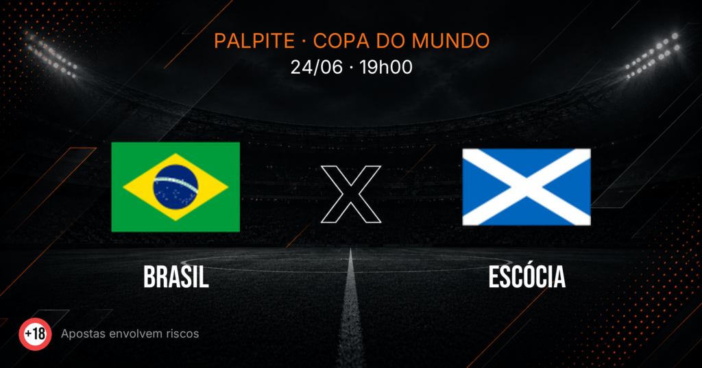 Brasil x Escócia: Palpite e Odds — Copa 2026