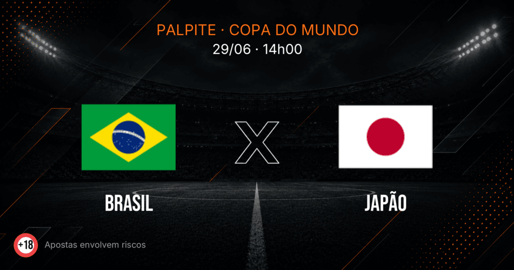 Brasil x Japão: palpite e análise — Copa do Mundo