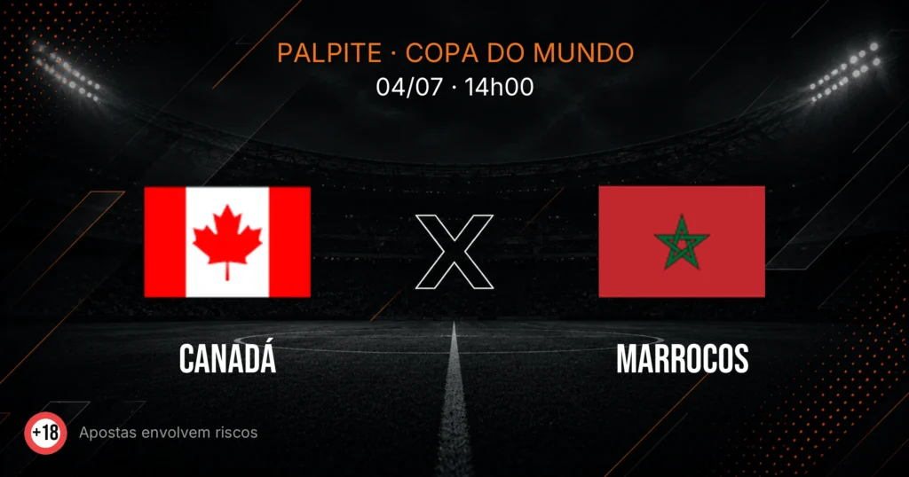 Marrocos x Canadá: Palpite e Onde Assistir — Oitavas Copa 2026
