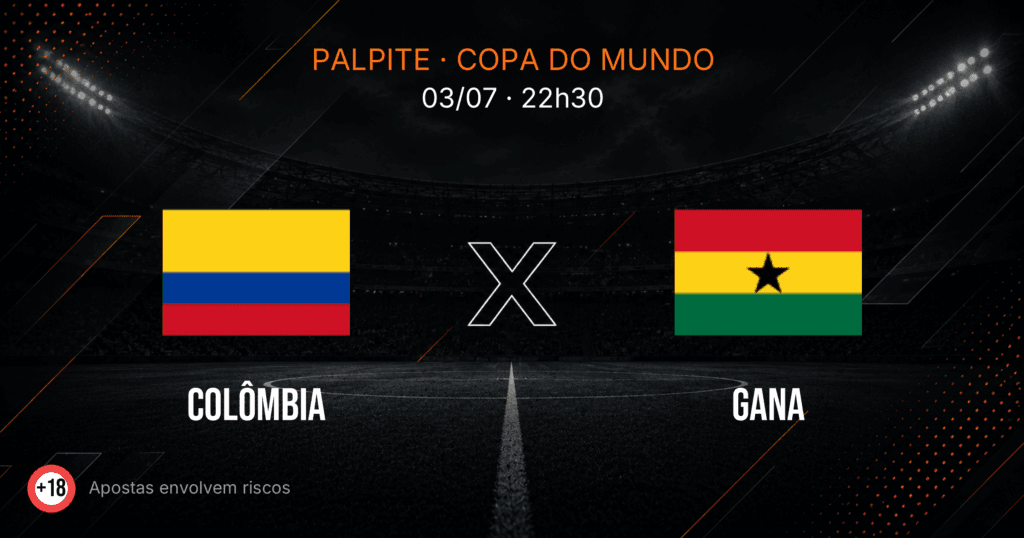 Colômbia x Gana: palpite e análise — Copa do Mundo