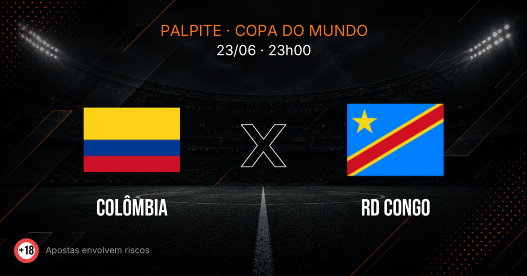 Colômbia x RD Congo: Palpite e Odds — Copa 2026