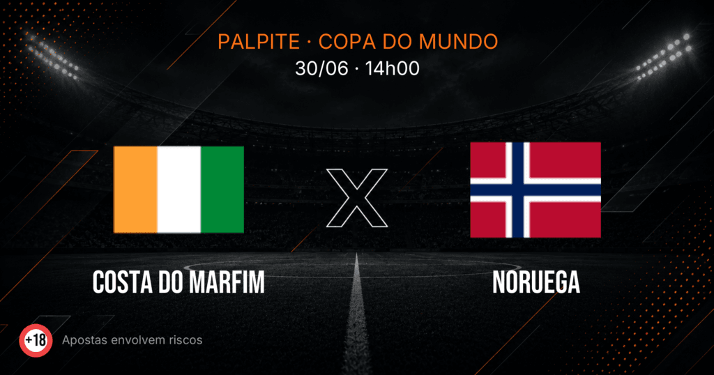 Costa do Marfim x Noruega: palpite e análise — Copa do Mundo