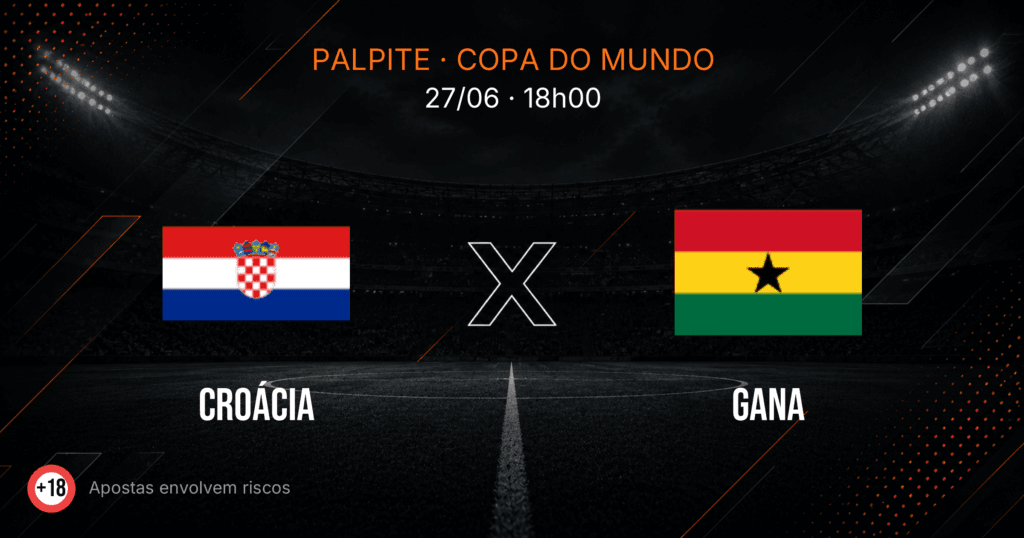 Croácia x Gana: Palpite e Odds — Copa 2026