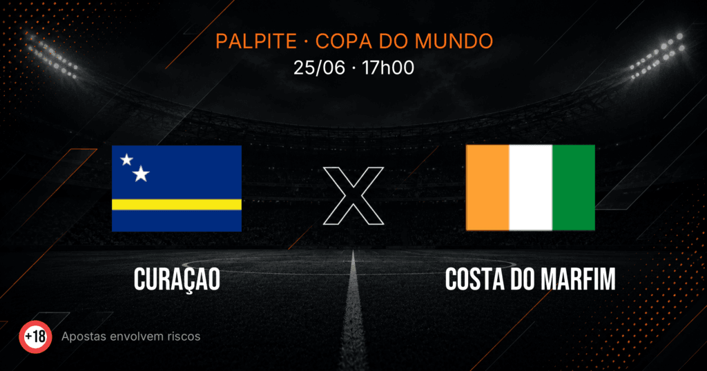 Curaçao x Costa do Marfim: Palpite e Odds — Copa 2026