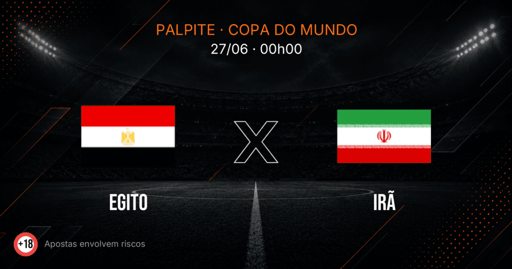 Egito x Irã: Palpite e Odds — Copa 2026