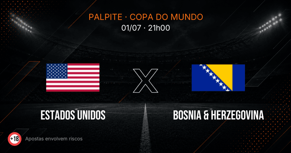 Estados Unidos x Bósnia e Herzegovina: palpite e análise — Copa do Mundo