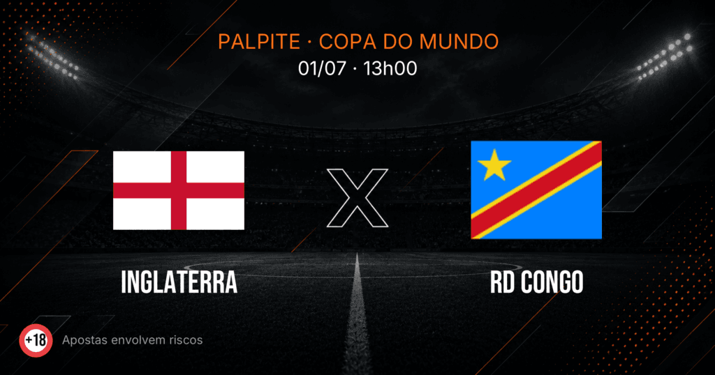 Inglaterra x RD Congo: palpite e análise — Copa do Mundo