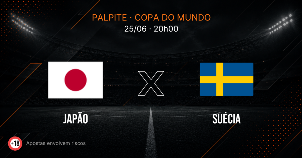 Japão x Suécia: Palpite e Odds — Copa 2026