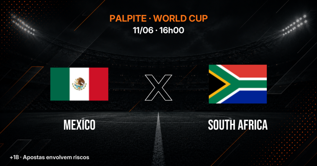 México x África do Sul: Palpite, Odds e Onde Assistir — Abertura da Copa 2026