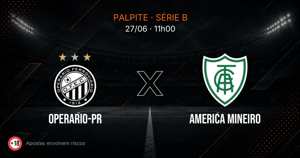 Operario-PR x America Mineiro: Palpite e Odds — Série B