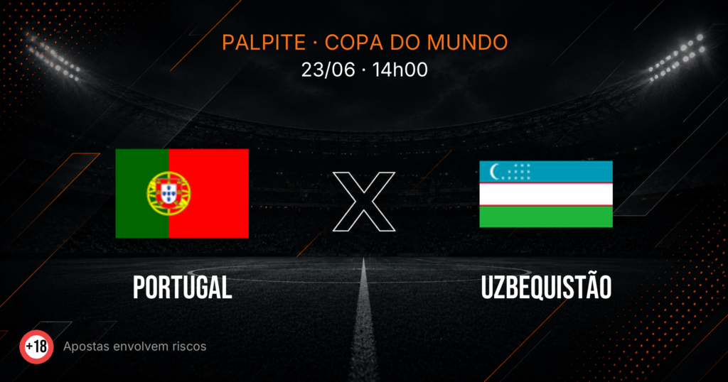 Portugal x Uzbequistão: Palpite e Odds — Copa 2026