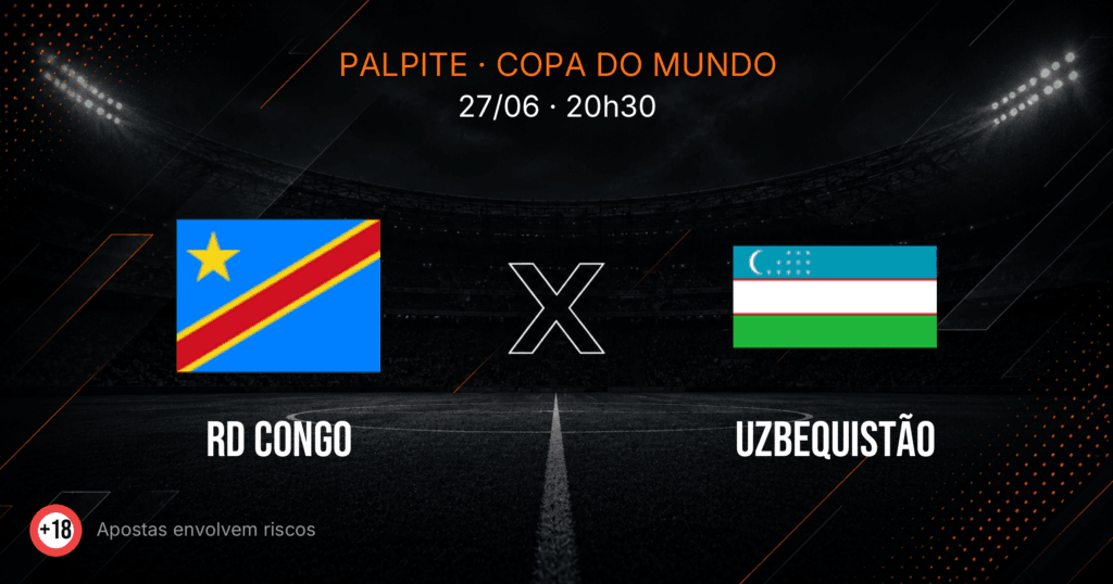 RD Congo x Uzbequistão: Palpite e Odds — Copa 2026