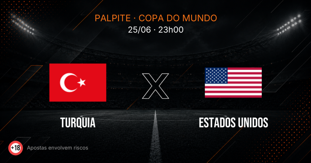 Turquia x Estados Unidos: Palpite e Odds — Copa 2026