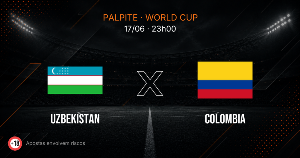 Uzbequistão x Colômbia: Palpite e Odds — Copa 2026
