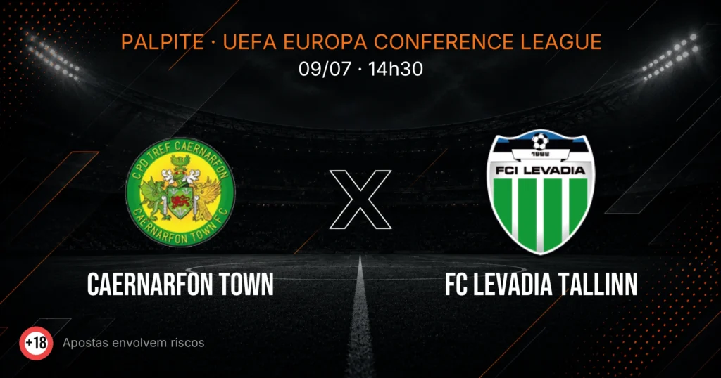 Caernarfon Town x FC Levadia Tallinn: Palpite e Odds — UEFA Europa Conference League