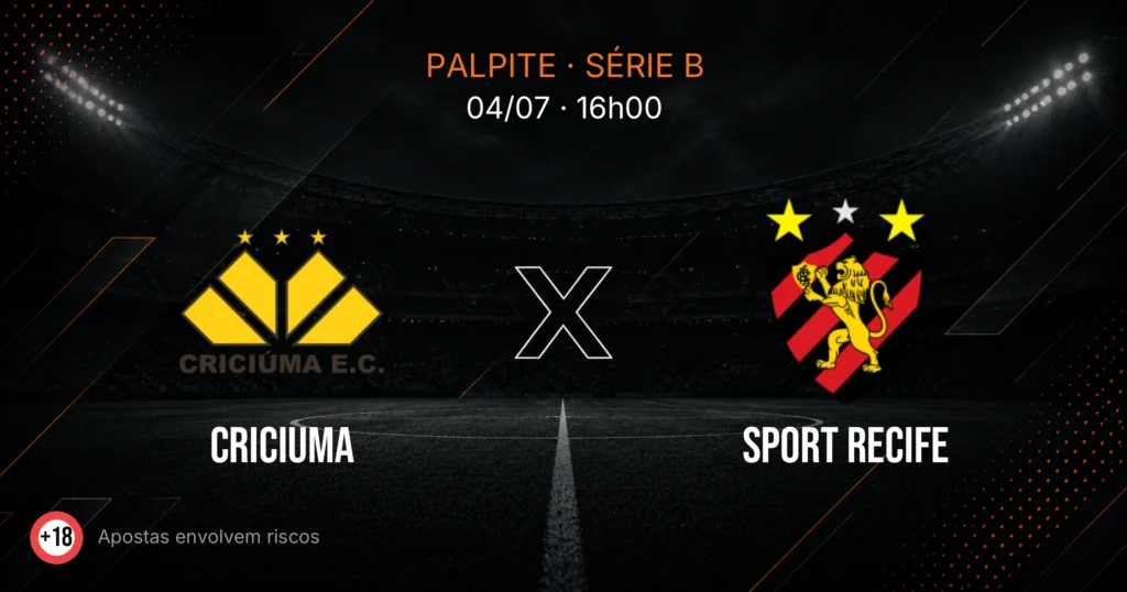 Criciuma x Sport Recife: palpite e análise — Série B