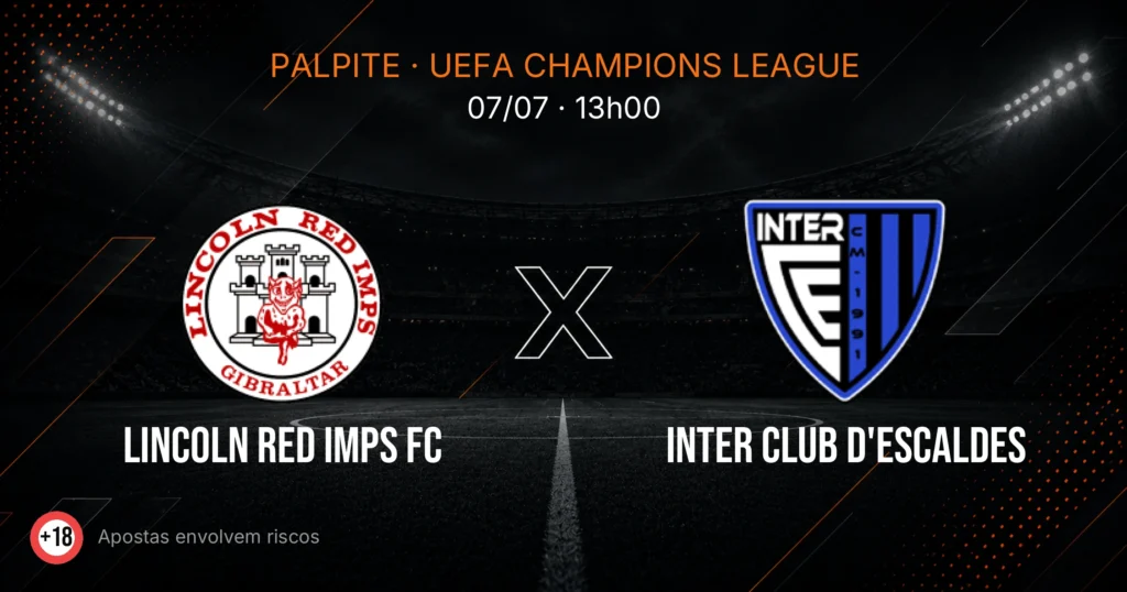 Lincoln Red Imps FC x Inter Club d’Escaldes: palpite e análise — UEFA Champions League