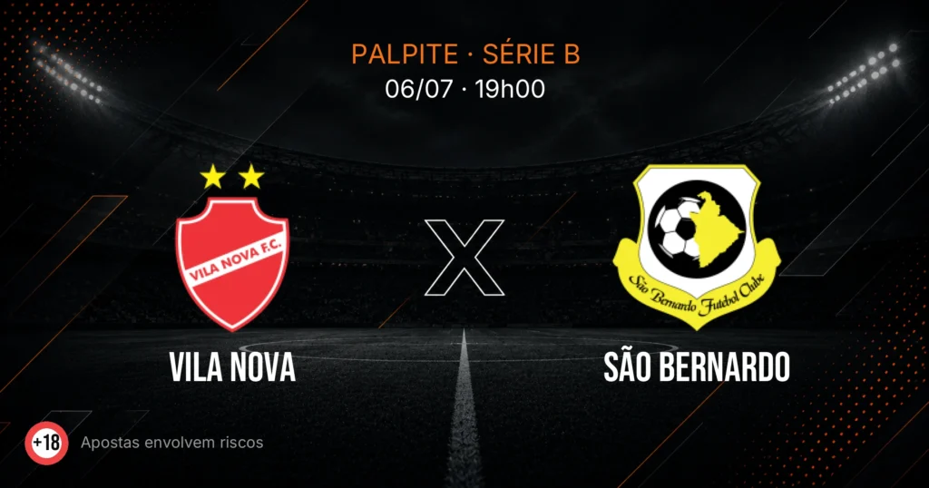 Vila Nova x São Bernardo: palpite e análise — Série B