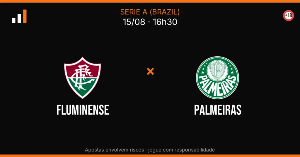 Fluminense x Palmeiras — card do confronto com odds (OddsFutebol)