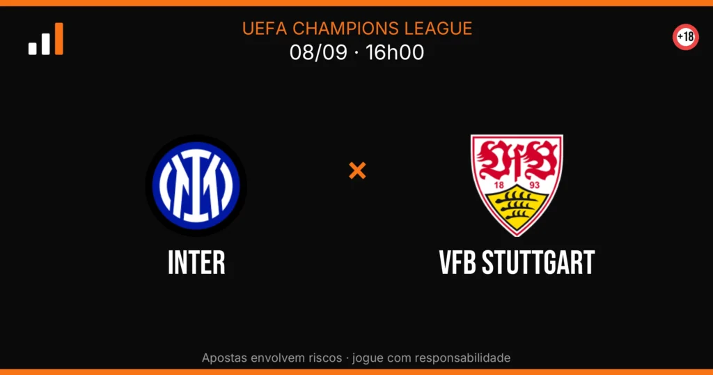 Inter x VfB Stuttgart — card do confronto com odds (OddsFutebol)