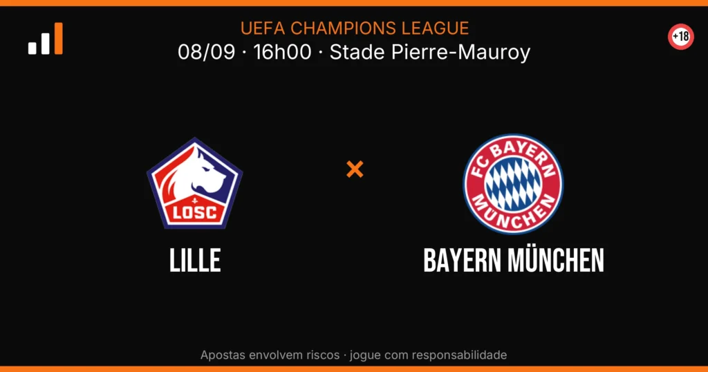 Lille x Bayern München — card do confronto com odds (OddsFutebol)