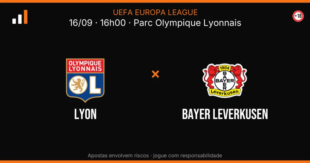Lyon x Bayer Leverkusen — card do confronto com odds (OddsFutebol)