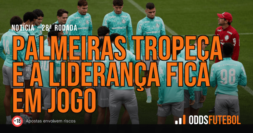 PALMEIRAS TROPEÇA E A LIDERANÇA FICA EM JOGO — Foto: reprodução / ge