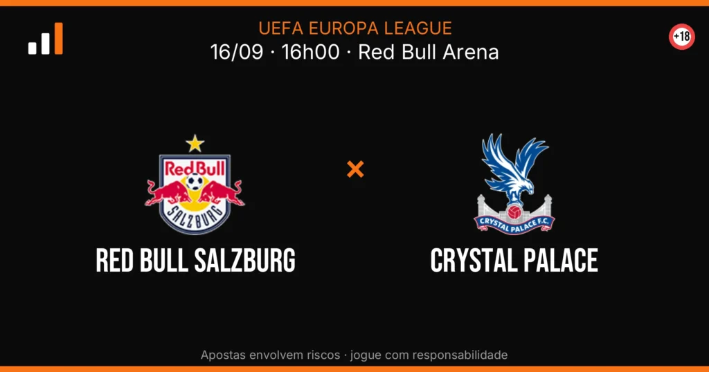 Red Bull Salzburg x Crystal Palace — card do confronto com odds (OddsFutebol)