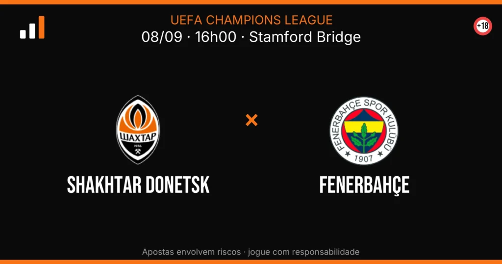 Shakhtar Donetsk x Fenerbahçe — card do confronto com odds (OddsFutebol)