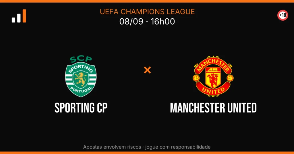 Sporting CP x Manchester United — card do confronto com odds (OddsFutebol)