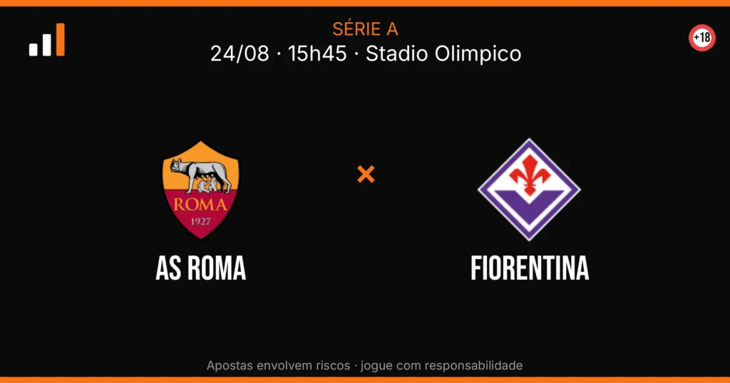 AS Roma x Fiorentina — card do confronto (OddsFutebol)
