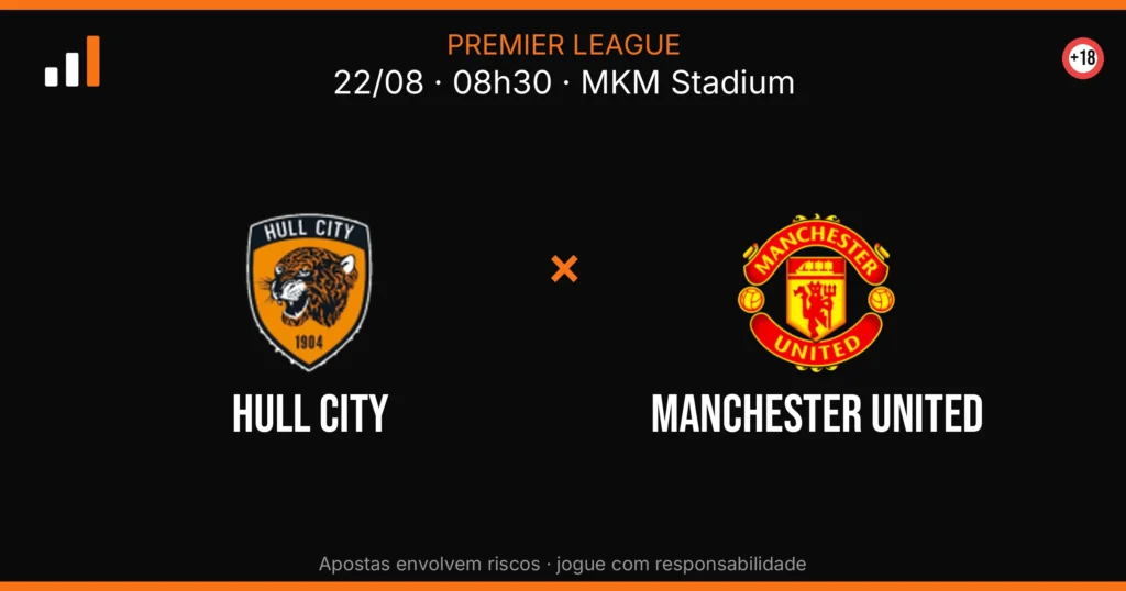 Hull City x Manchester United — card do confronto (OddsFutebol)