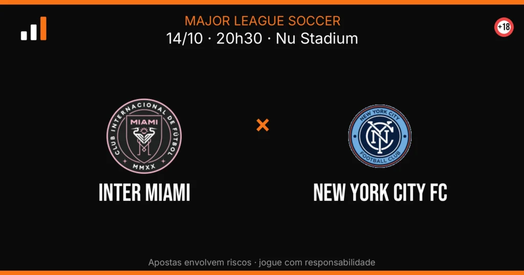Inter Miami x New York City FC — card do confronto (OddsFutebol)